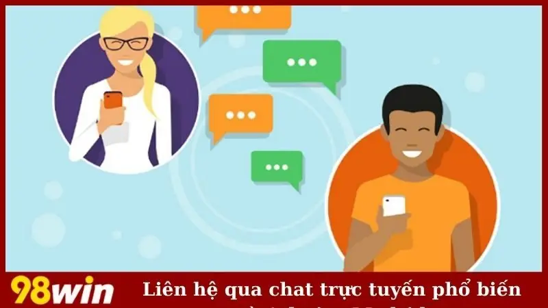 Liên hệ qua chat trực tuyến được sử dụng phổ biến