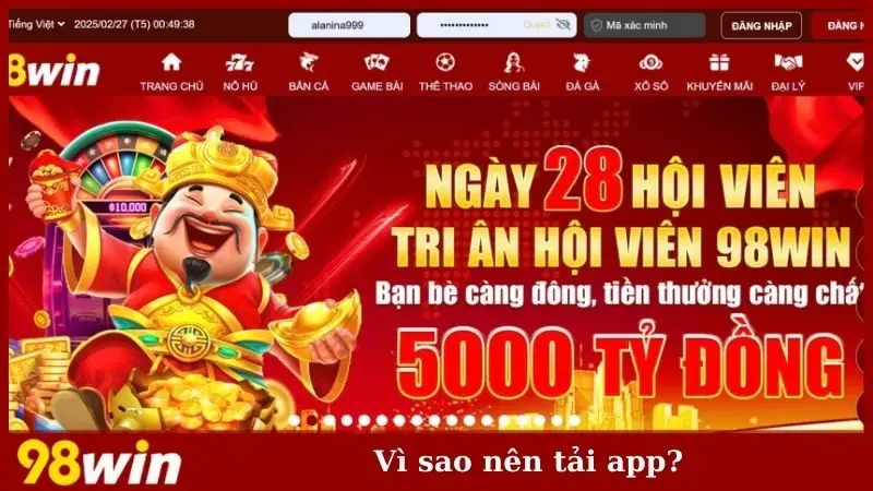 Vì sao nên tải app?